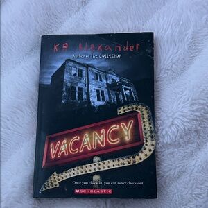 Scholastic's Vacancy - Mysterious Black and Red Cover